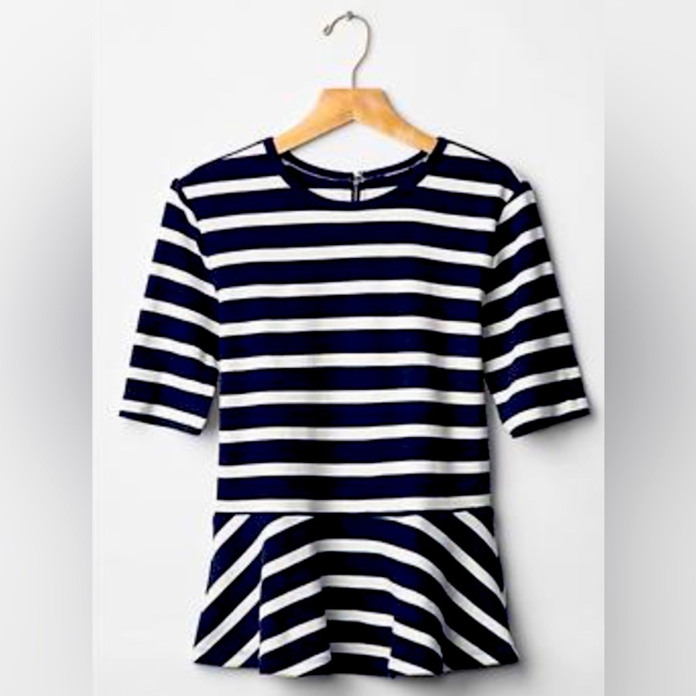 Striped Peplum Tee